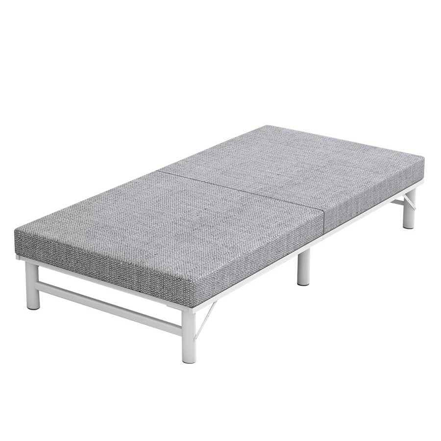 Luxurious Multi-Material Bed - Steel Frame with Laminated Wood & Bamboo Charcoal Foam fcsnm-903