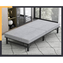 Modern Grey & Black Bed with Bamboo Charcoal Foam and Laminated Wood fcsnm-904