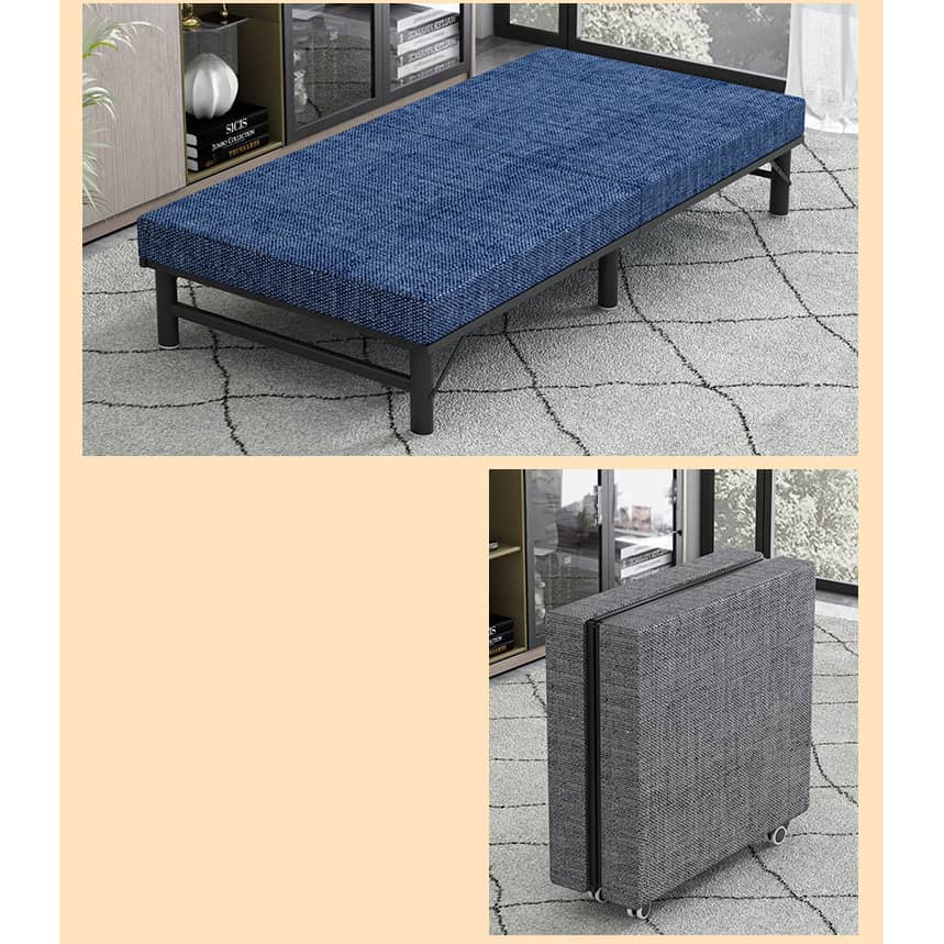 Modern Grey & Black Bed with Bamboo Charcoal Foam and Laminated Wood fcsnm-904