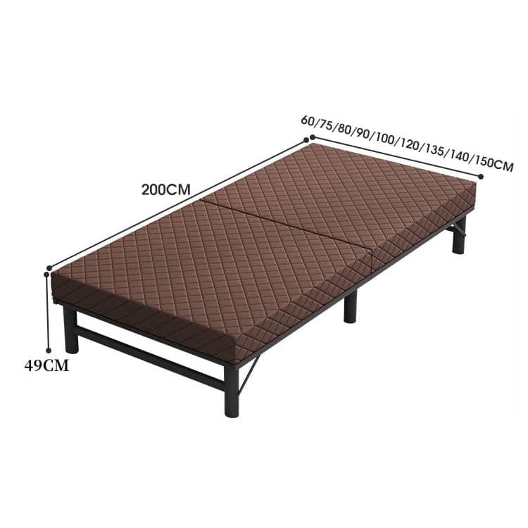 Modern Multi-Layer Steel and Wood Bed with Bamboo Charcoal Foam and Figure Cotton Topper - Available in Grey, Black, Blue, Brown, and Off White fcsnm-908