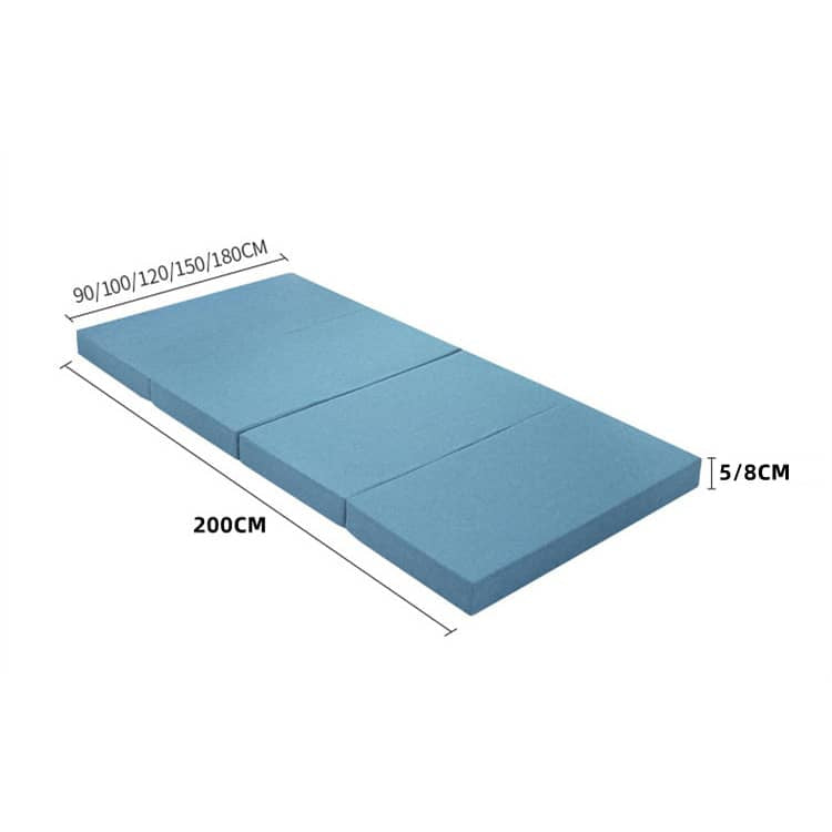 Comfortable Foam Bed Mattress in Elegant Brown, Grey, and Light Blue Polyester Cover fcsnm-909