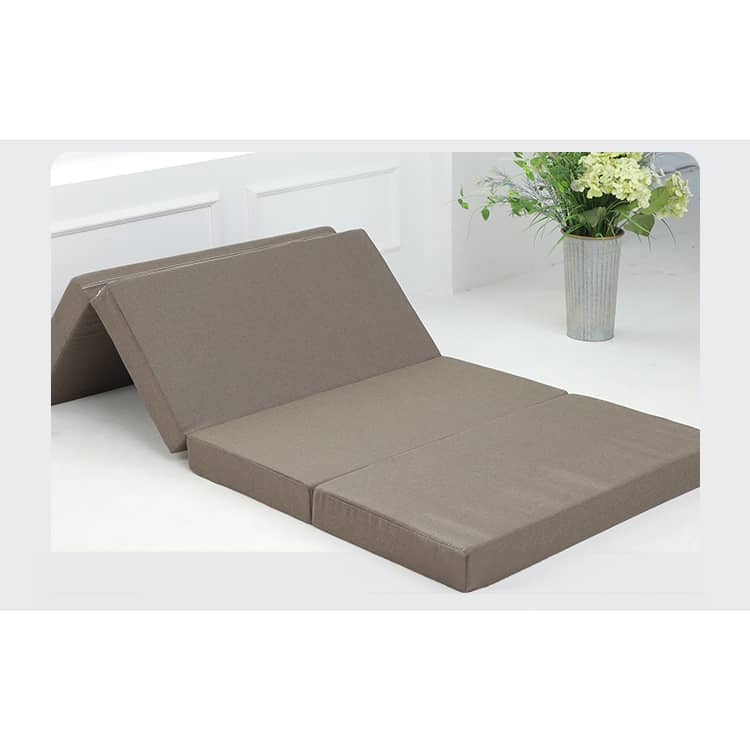 Comfortable Foam Bed Mattress in Elegant Brown, Grey, and Light Blue Polyester Cover fcsnm-909