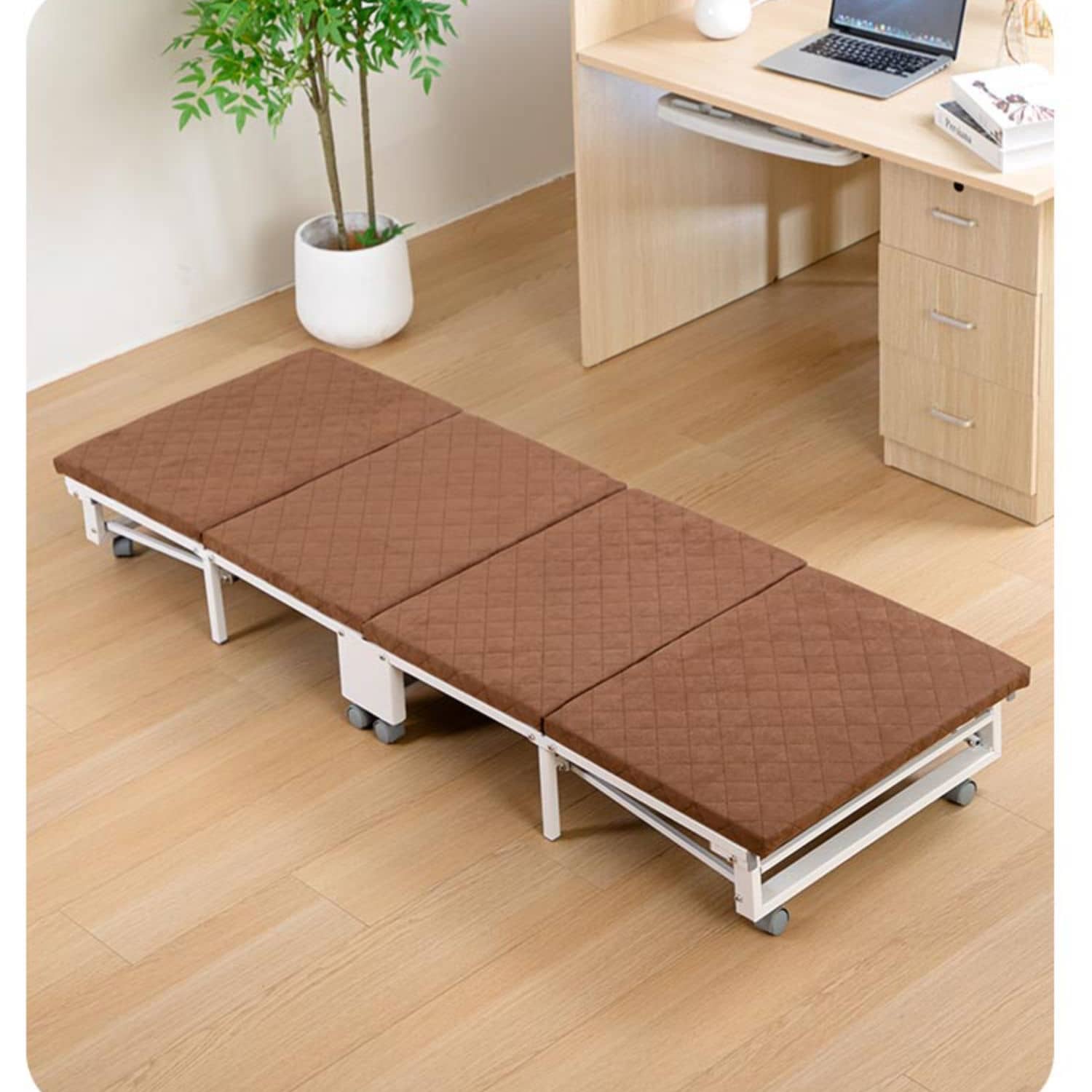 Stylish Multi-color Bed with Sturdy Steel Frame and Laminated Wood - Comfortable Foam and Soft Polyester Finish fcsnm-911