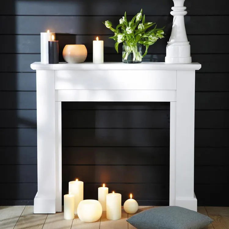 Elegant White Wooden Mantel Console Table - Perfect for Home Decor and Storage fcwz-2352