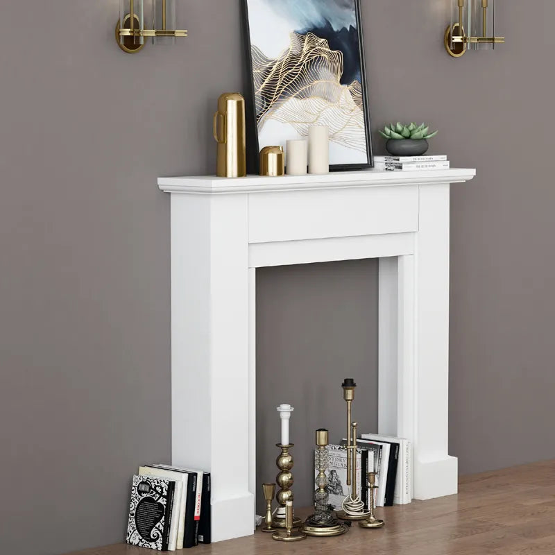 Elegant White Wooden Mantel Console Table - Perfect for Home Decor and Storage fcwz-2352