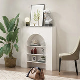 Solid Wood Accent Cabinet with Shelves, Stylish Density Board Storage Solution fcwz-2357