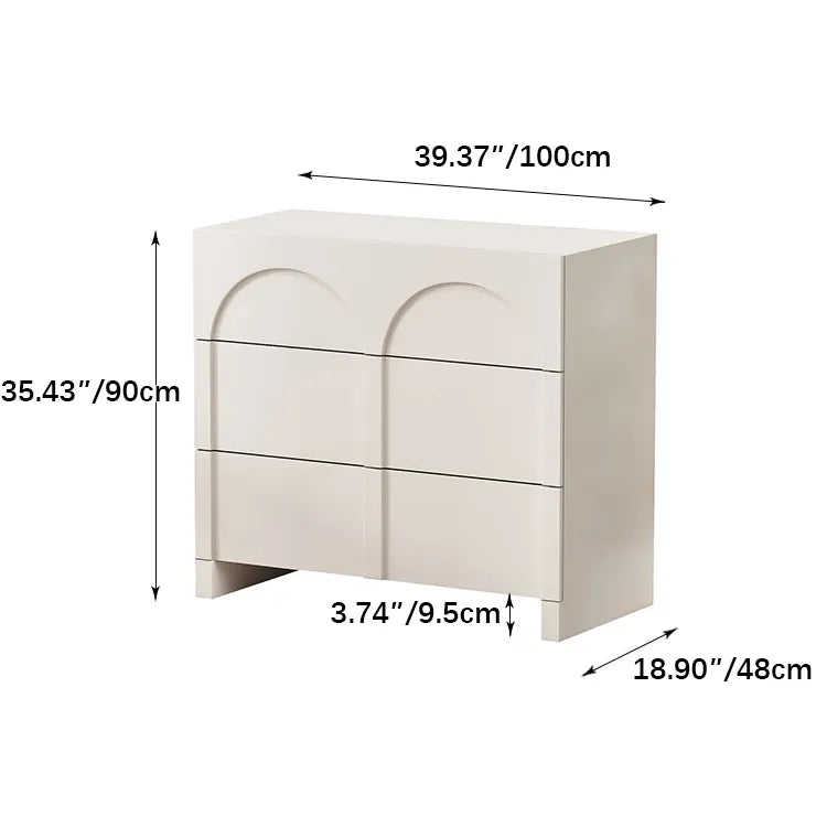 Sleek Modern White Cabinet with Solid Wood Density Board Design fcwz-2361