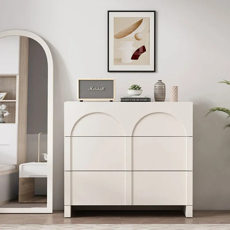 Sleek Modern White Cabinet with Solid Wood Density Board Design fcwz-2361