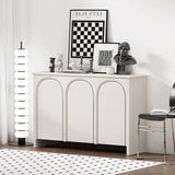 Sleek White Arched Door Cabinet – Modern Minimalist Design for Stylish Storage fcwz-2363