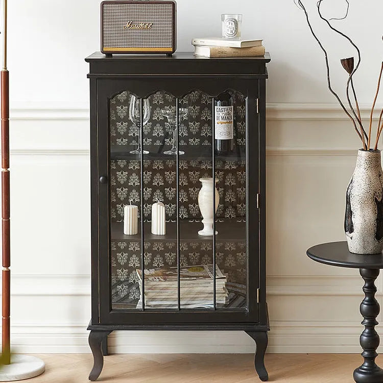 Elegant Display Cabinet with Pine-and-Glass Design for Stylish Home Decor fcwz-2365