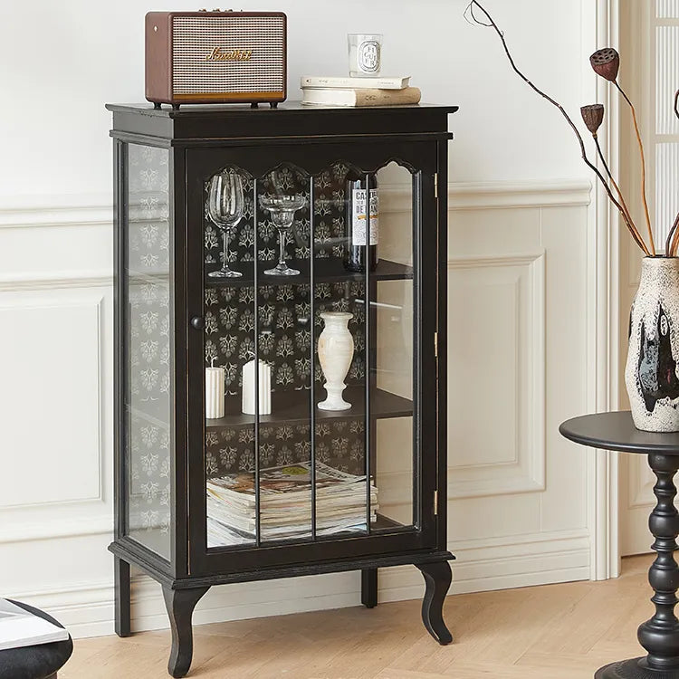 Elegant Display Cabinet with Pine-and-Glass Design for Stylish Home Decor fcwz-2365