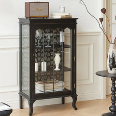 Elegant Display Cabinet with Pine-and-Glass Design for Stylish Home Decor fcwz-2365