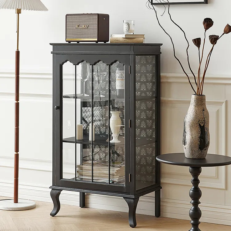 Elegant Display Cabinet with Pine-and-Glass Design for Stylish Home Decor fcwz-2365