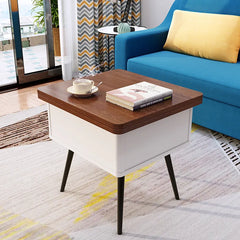 Mid-Century Modern Coffee Table, Stylish Beech Wood Multi-Layer Design fcx-2586