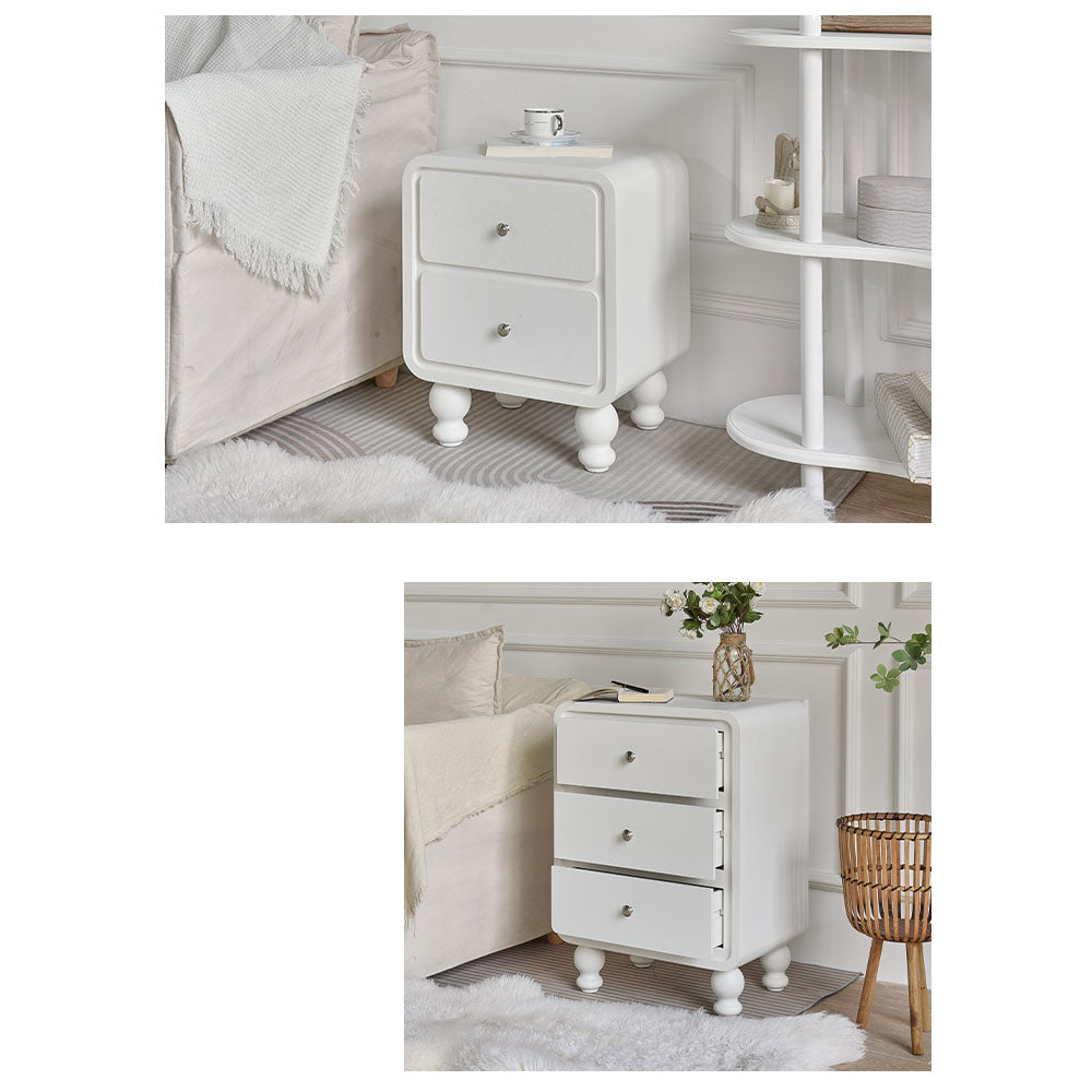 Solid Wood Nightstand - Elegant Nightstand Storage Solution fczym-2321