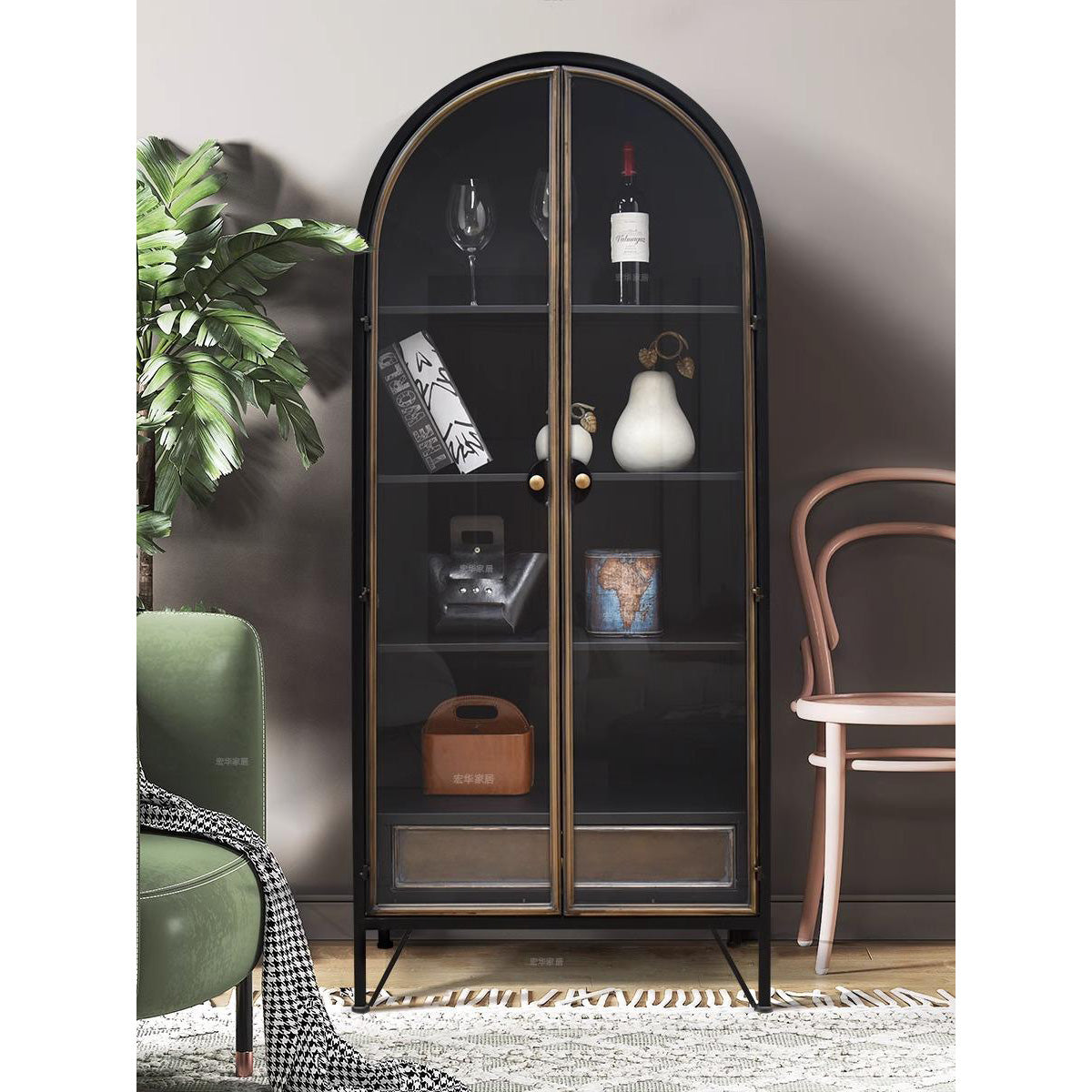 Stylish Tempered Glass Cabinet - Modern Storage Solution for Home & Office fczym-2322