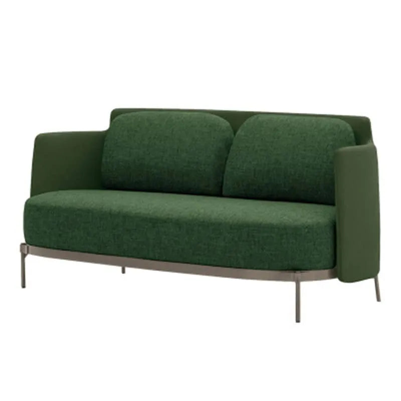 Modern Elegance: Solid Wood Sofa with Cotton Linen and Faux Leather Upholstery fdfh-2211