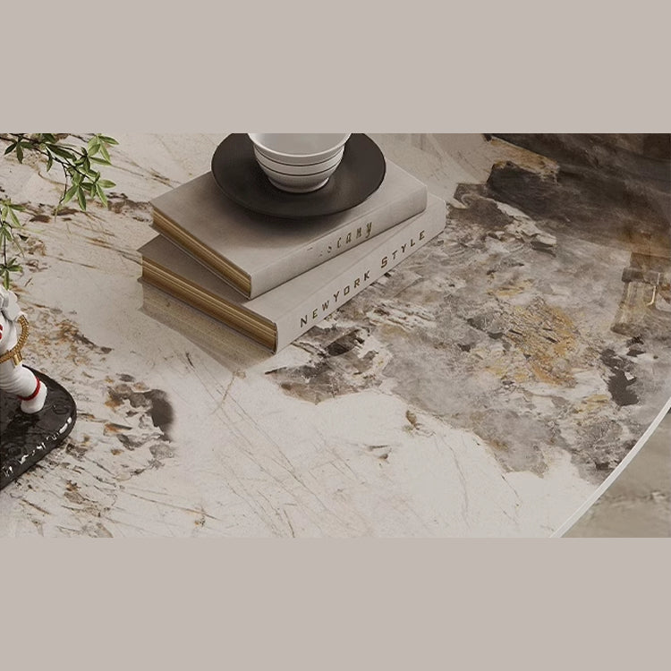 Sintered Stone Stainless Steel Coffee Table – Modern Elegance for Your Living Space fdl-2598