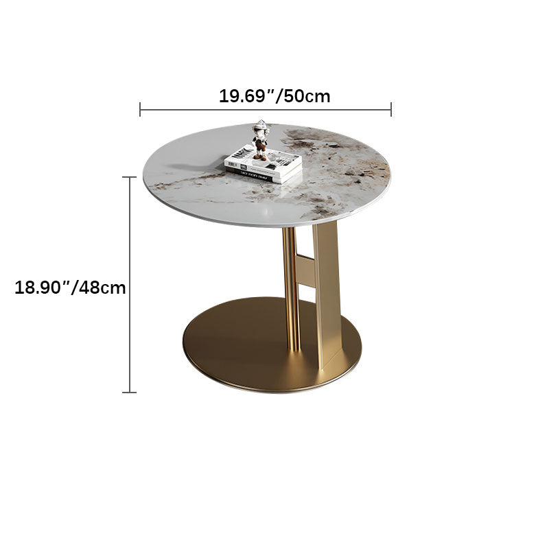 Sleek Sintered Stone & Stainless Steel Coffee Table - Modern Design for Elegant Living Spaces fdl-2599