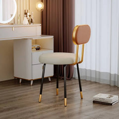 Modern Faux Leather Dining Chair with Gold Accents - Stylish Seating for Any Room fel-1968