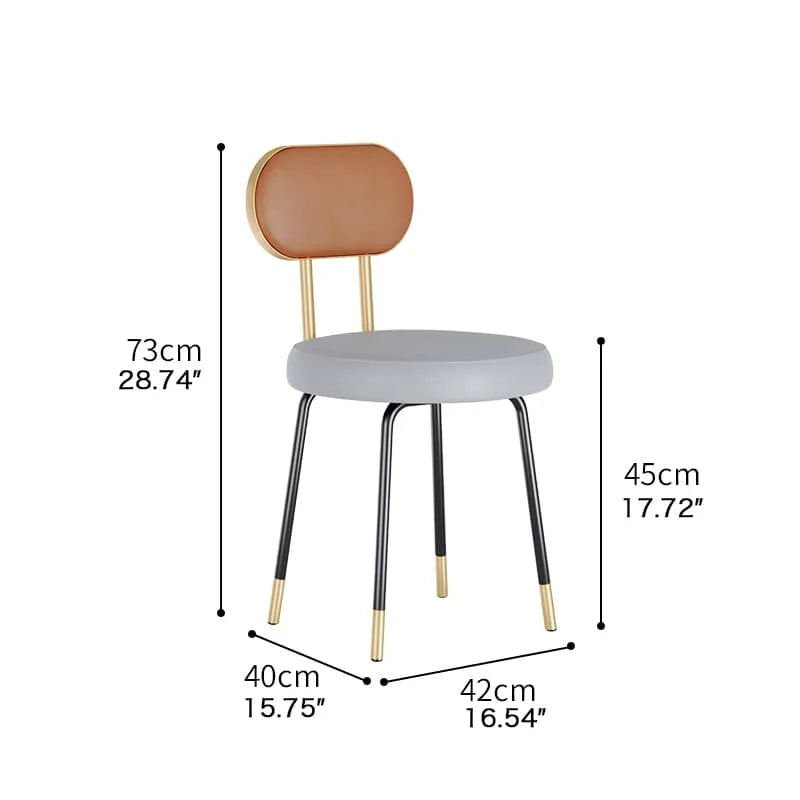 Modern Faux Leather Dining Chair with Gold Accents - Stylish Seating for Any Room fel-1968