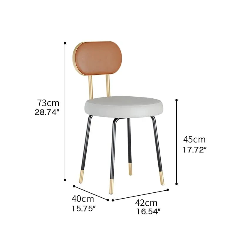 Modern Faux Leather Dining Chair with Gold Accents - Stylish Seating for Any Room fel-1968