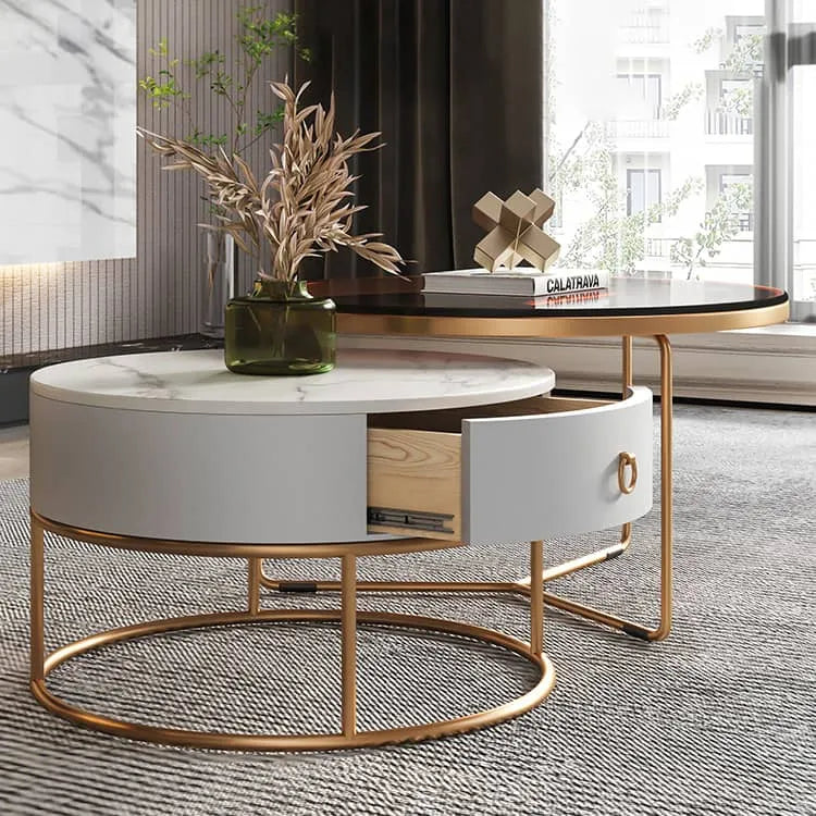 Modern Elegance: Sintered Stone Glass Coffee Table for Luxurious Living Rooms fel-1975