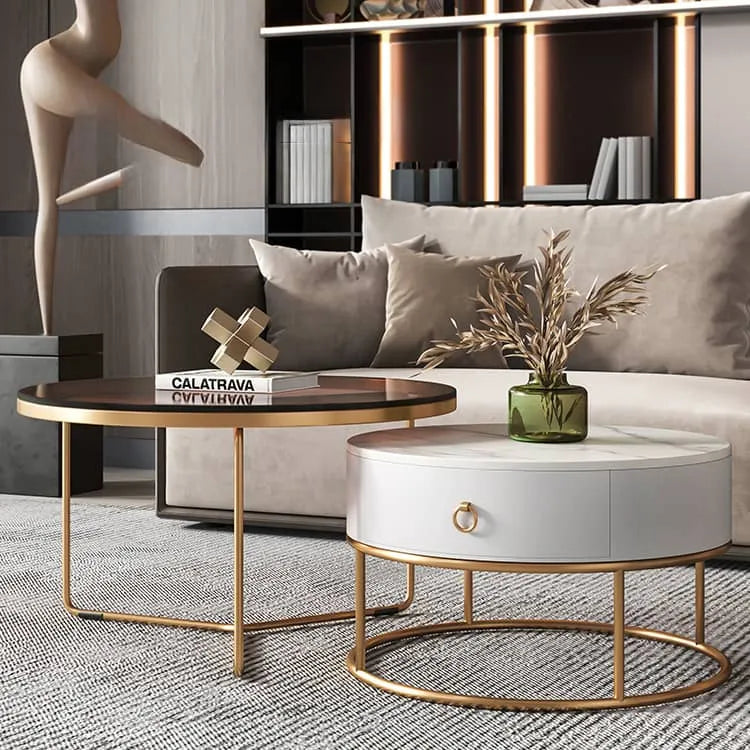 Modern Elegance: Sintered Stone Glass Coffee Table for Luxurious Living Rooms fel-1975