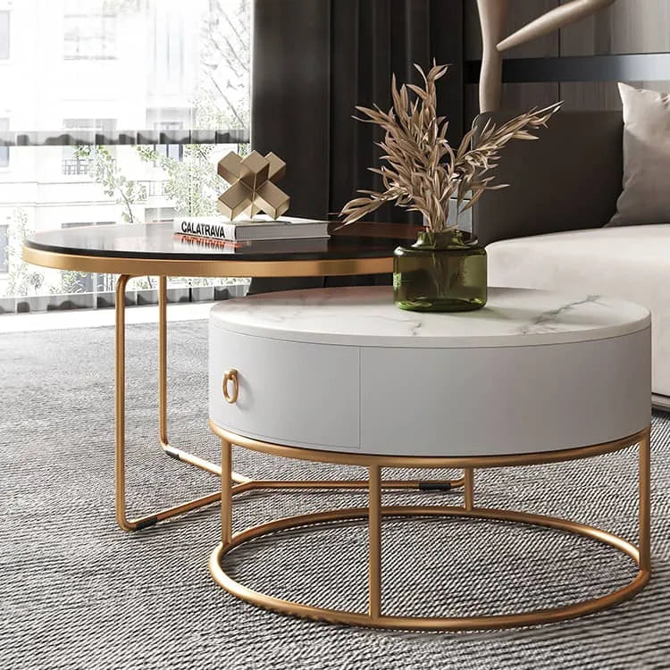 Modern Elegance: Sintered Stone Glass Coffee Table for Luxurious Living Rooms fel-1975