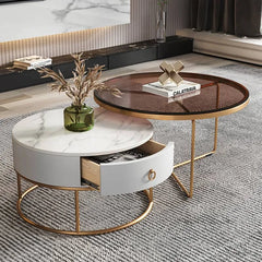 Modern Elegance: Sintered Stone Glass Coffee Table for Luxurious Living Rooms fel-1975