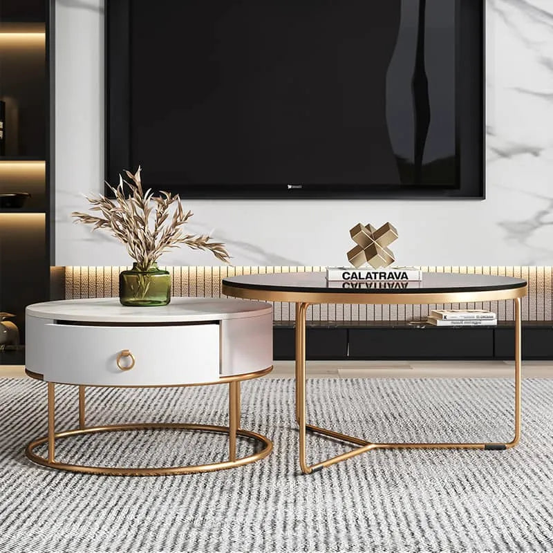 Modern Elegance: Sintered Stone Glass Coffee Table for Luxurious Living Rooms fel-1975