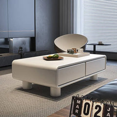 Modern White Coffee Table in Sleek Minimalist Design for Stylish Living Rooms fel-1979