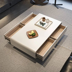 Modern White Coffee Table in Sleek Minimalist Design for Stylish Living Rooms fel-1979