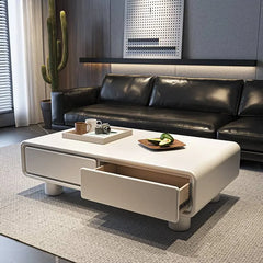 Modern White Coffee Table in Sleek Minimalist Design for Stylish Living Rooms fel-1979