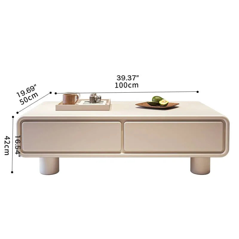 Modern White Coffee Table in Sleek Minimalist Design for Stylish Living Rooms fel-1979