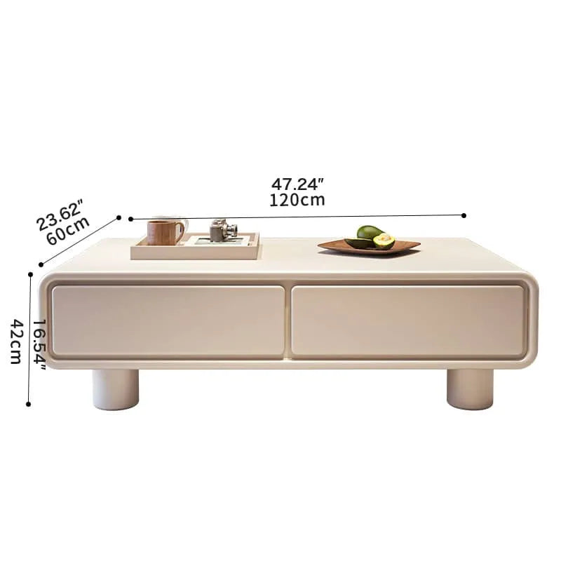 Modern White Coffee Table in Sleek Minimalist Design for Stylish Living Rooms fel-1979