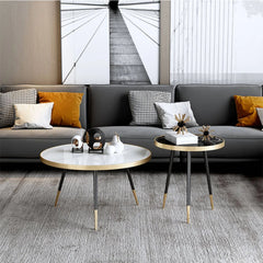 Sleek Marble Coffee Table Set – Elevate Your Living Room Décor with Stylish Elegance fel-1986