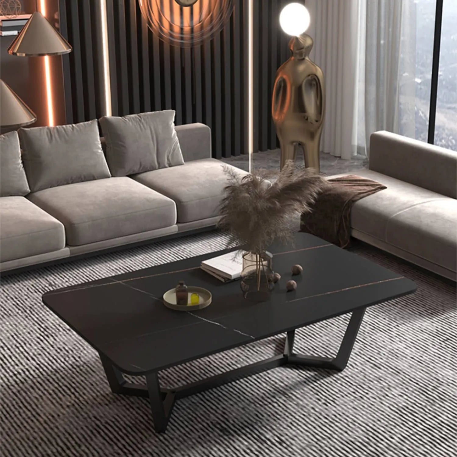 Stylish Sintered Stone Coffee Table for Modern Living Rooms fel-1992