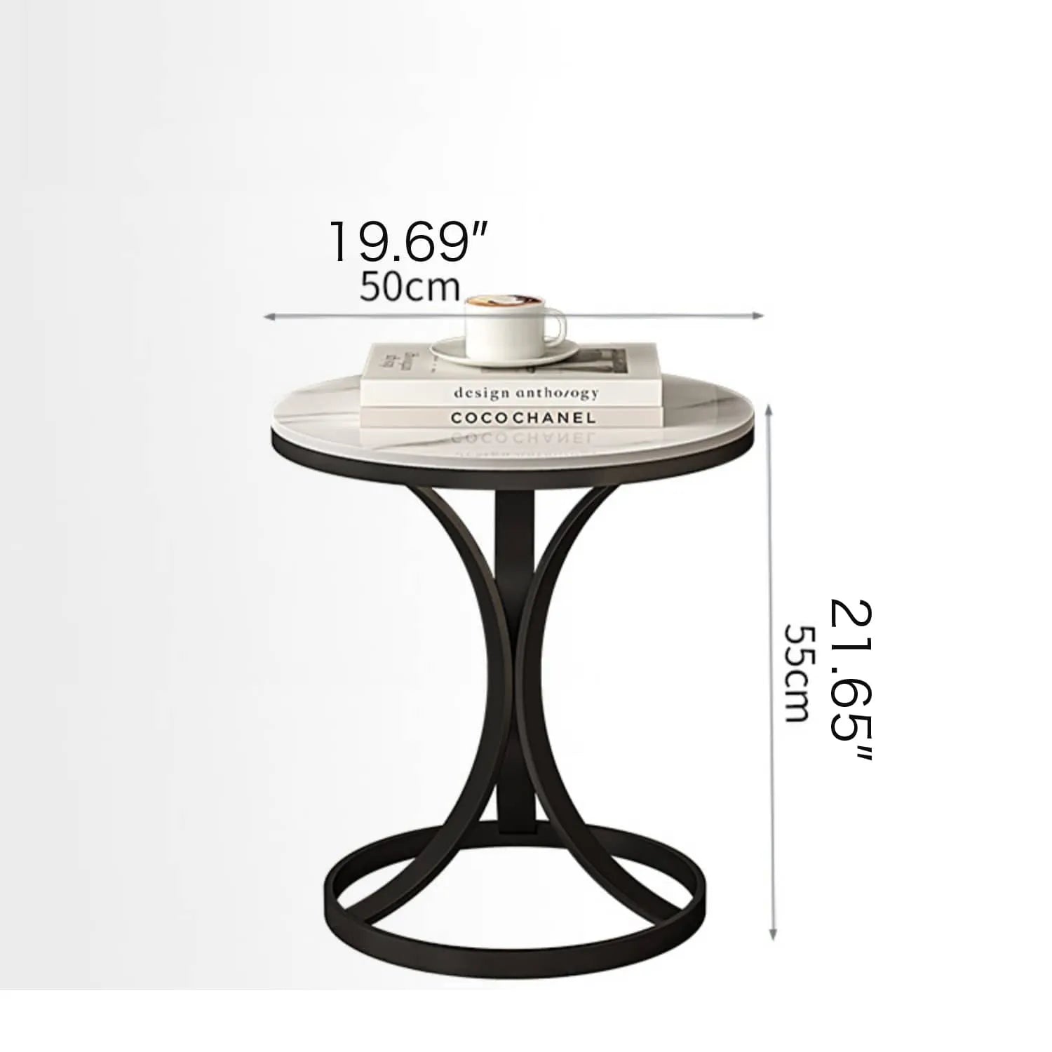 Luxurious Sintered Stone Coffee Table with Elegant Gold Base - Perfect for Modern Living Spaces fel-2006