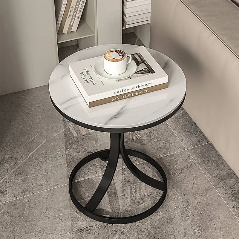 Luxurious Sintered Stone Coffee Table with Elegant Gold Base - Perfect for Modern Living Spaces fel-2006