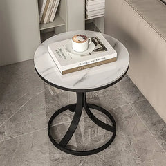 Luxurious Sintered Stone Coffee Table with Elegant Gold Base - Perfect for Modern Living Spaces fel-2006