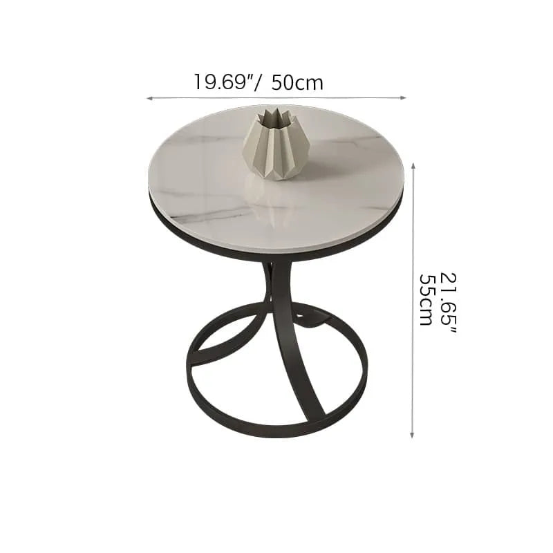 Luxurious Sintered Stone Coffee Table with Elegant Gold Base - Perfect for Modern Living Spaces fel-2006