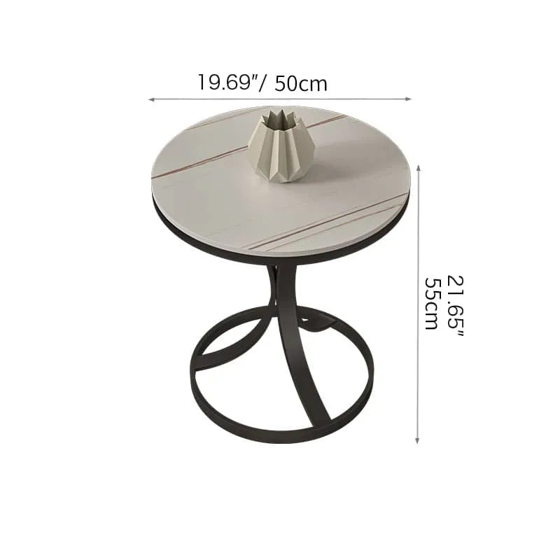 Luxurious Sintered Stone Coffee Table with Elegant Gold Base - Perfect for Modern Living Spaces fel-2006