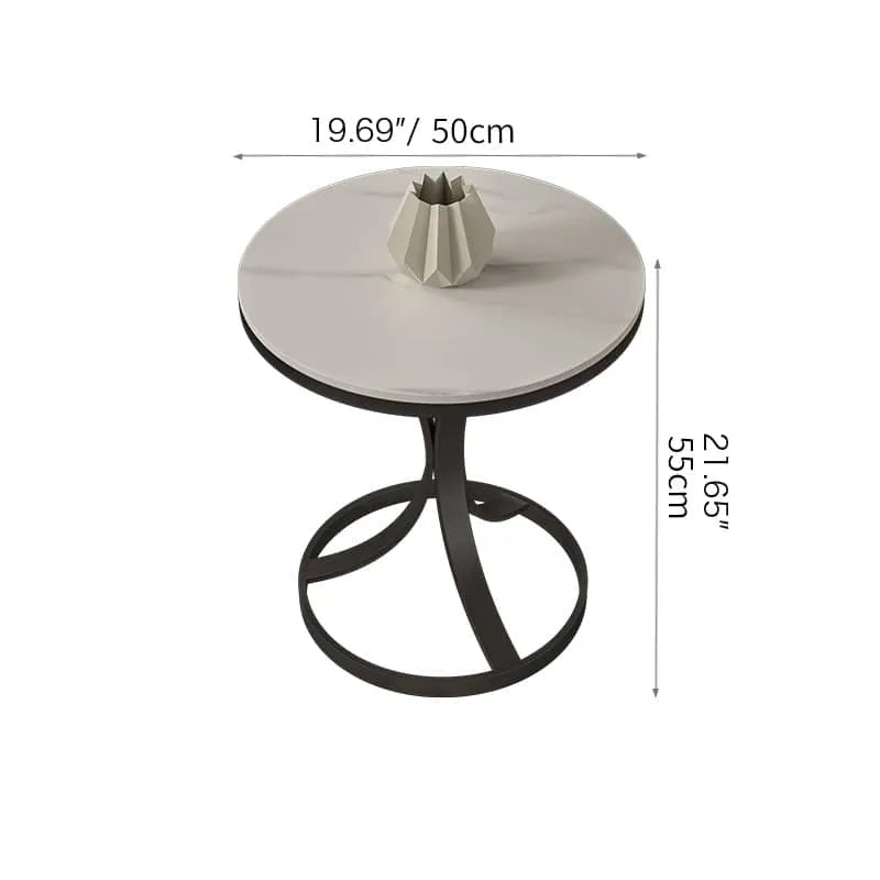 Luxurious Sintered Stone Coffee Table with Elegant Gold Base - Perfect for Modern Living Spaces fel-2006