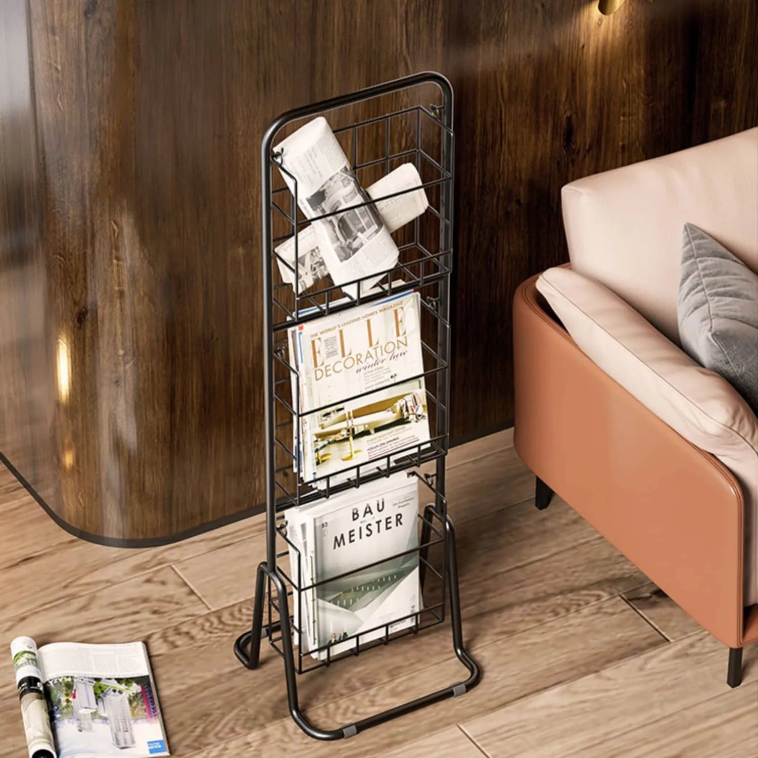 Sleek Metal Storage Rack for Modern Home Display fel-2009