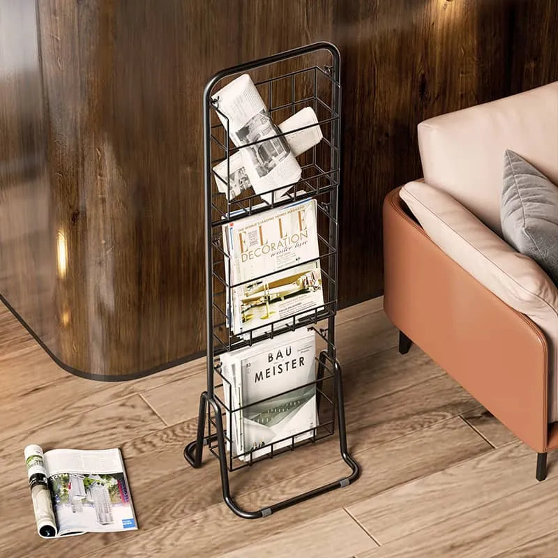 Sleek Metal Storage Rack for Modern Home Display fel-2009