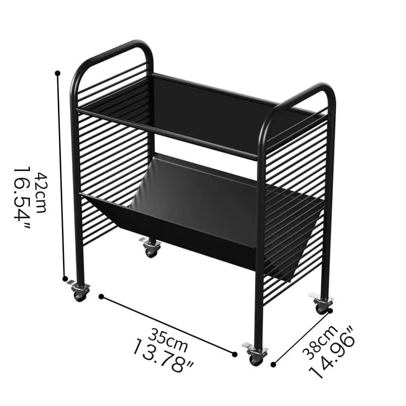 Modern White Rolling Storage Rack with Shelves - Perfect for Home and Office Organization fel-2013