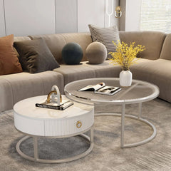 Modern Sintered Stone Glass Coffee Table - Elevate Your Living Room Décor fel-2028