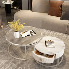 Modern Sintered Stone Glass Coffee Table - Elevate Your Living Room Décor fel-2028