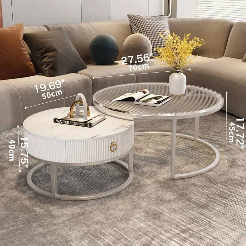 Modern Sintered Stone Glass Coffee Table - Elevate Your Living Room Décor fel-2028